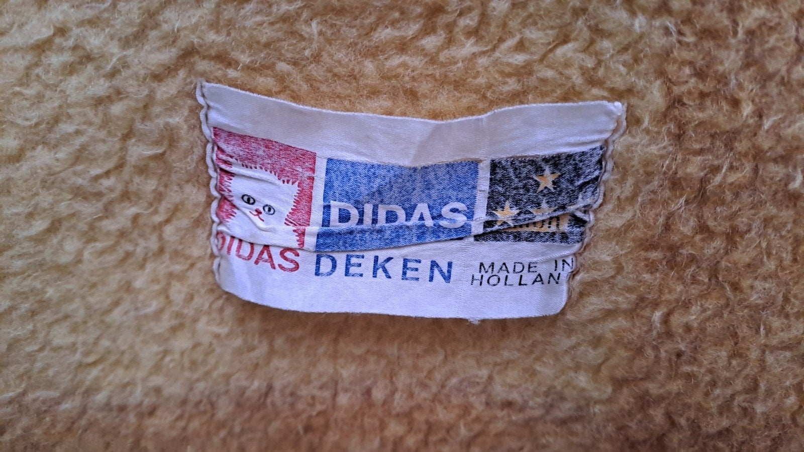 Vintage Didas Deken - Made in Holland - Geruit Patroon, Gebruikt, Didas, Ophalen of Verzenden, Onbekend