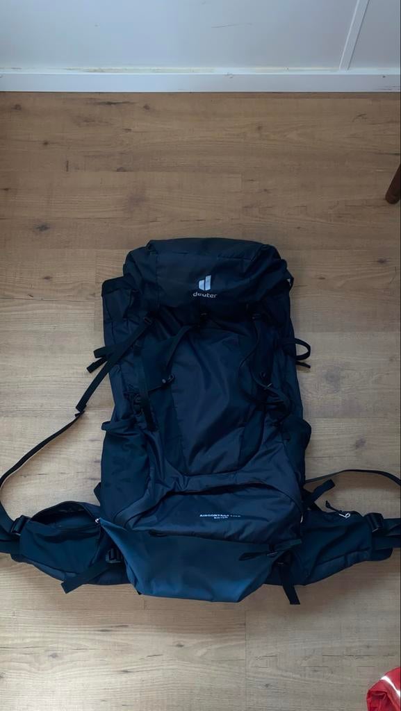 Deuter Aircontact Lite 50 + 10 Zwart Trekking Rugzak, Ophalen of Verzenden, Zo goed als nieuw, Rugzak