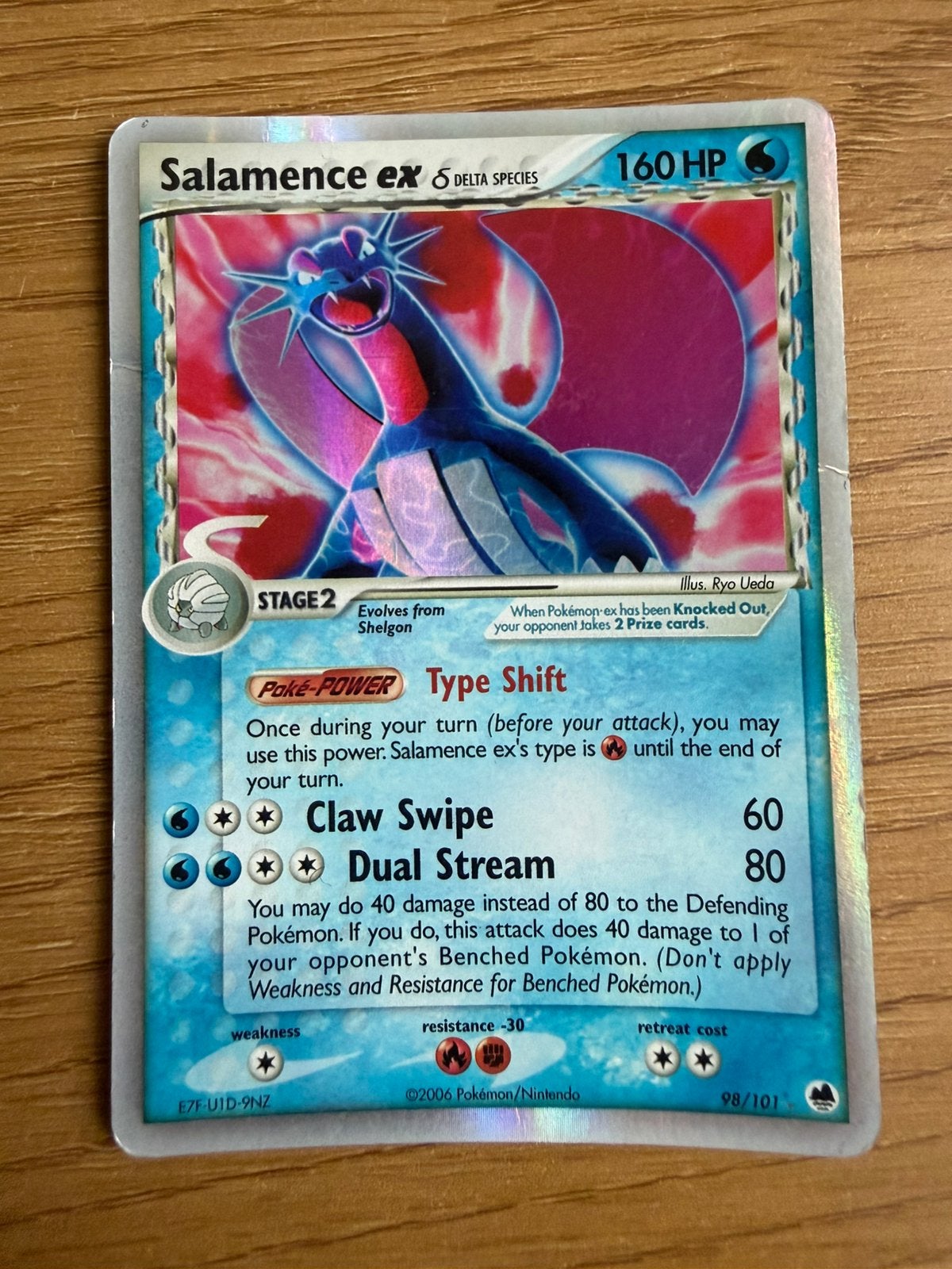 Salamence ex Dragon Frontiers, Ophalen of Verzenden, Gebruikt