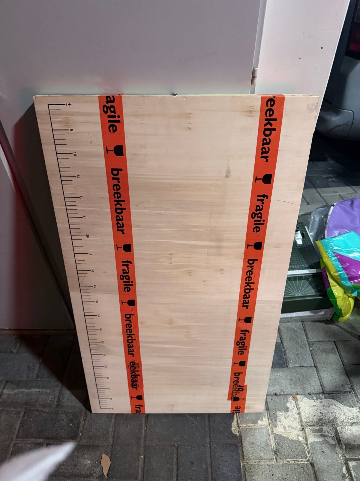 Opvouwbare houten tafel 200x80cm, 75 cm of meer, 200 cm of meer, Ophalen of Verzenden, Zo goed als nieuw