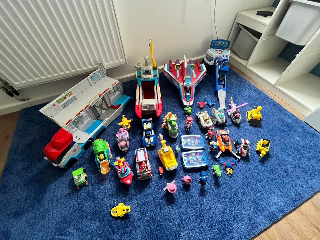 Grote Paw Patrol Speelgoed Collectie - Voertuigen & Figuren, Ophalen, Gebruikt, Jongen of Meisje