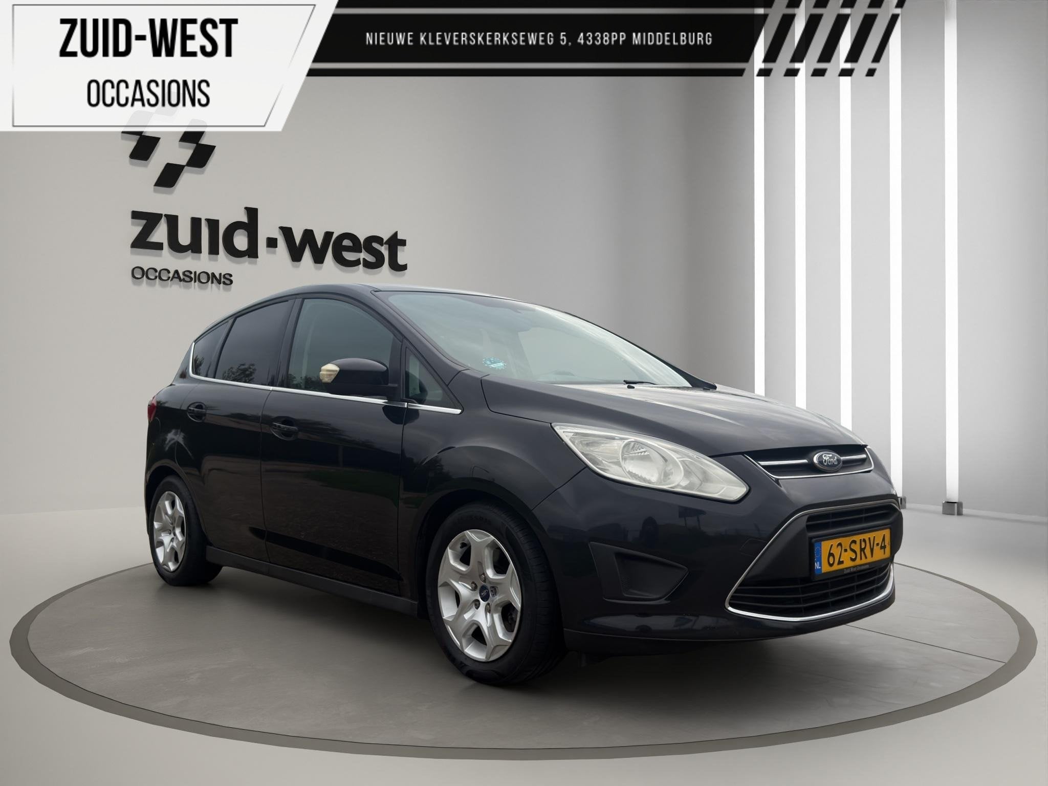 Ford C-Max 1.6 SCTi Titanium Clima Trekhaak Cruise, Auto's, Voorwielaandrijving, 4 cilinders, 150 pk, Zwart