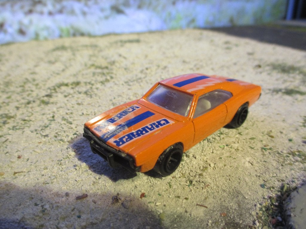 1:72 1969 Dodge Charger 500 - Welly oranje, Ophalen of Verzenden, Zo goed als nieuw, Auto
