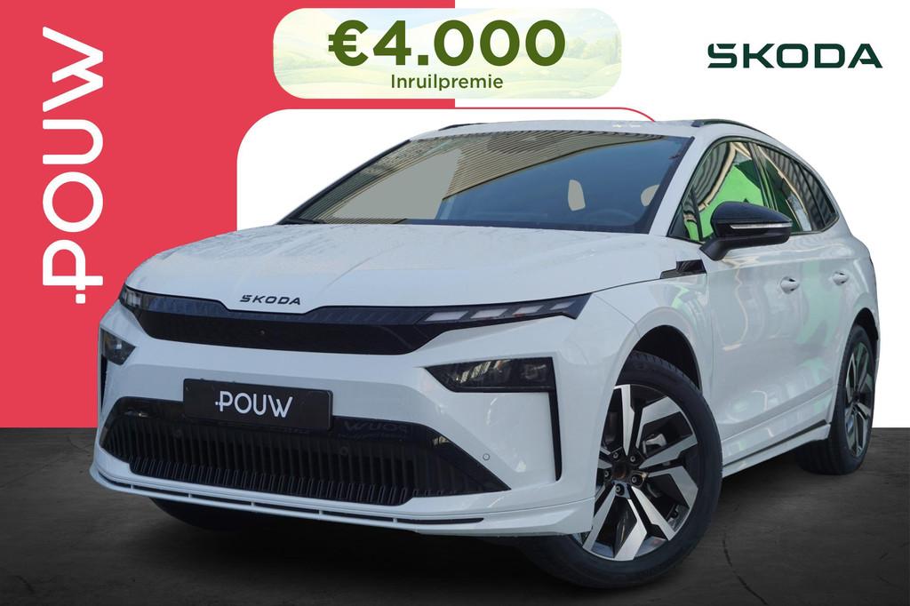Skoda Enyaq 85 286pk Sportline | Business Upgrade Advanced |, Auto's, Skoda, Automaat, 12 maanden, 82 kWh, Wit