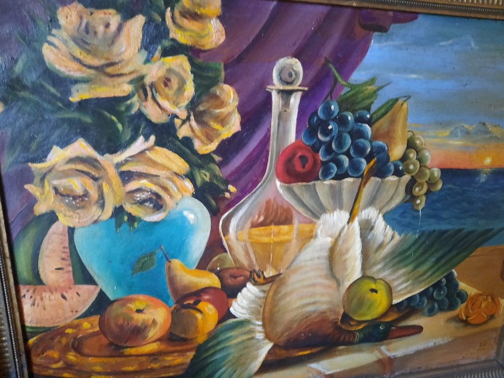 Schilderij MDIK, Ophalen of Verzenden, Olieverf, Stilleven