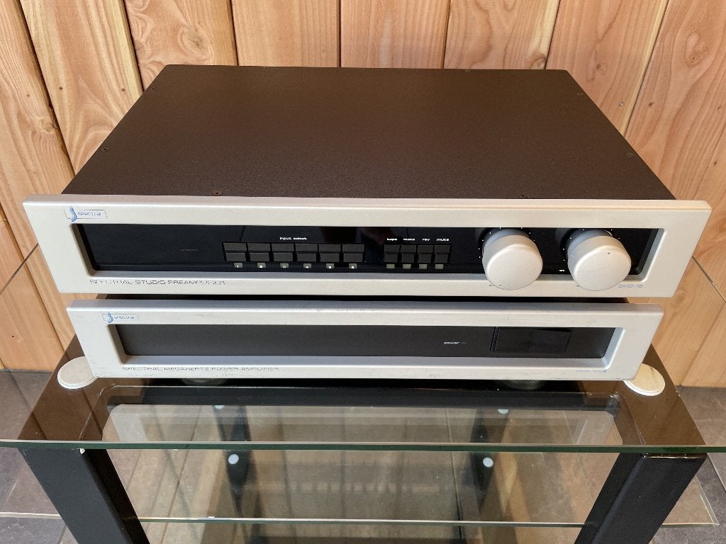Spectral Audio High-End Set: DMC-15 Voorv. & DMA-100S Eindv., Gebruikt, 120 watt of meer, Stereo, Ophalen