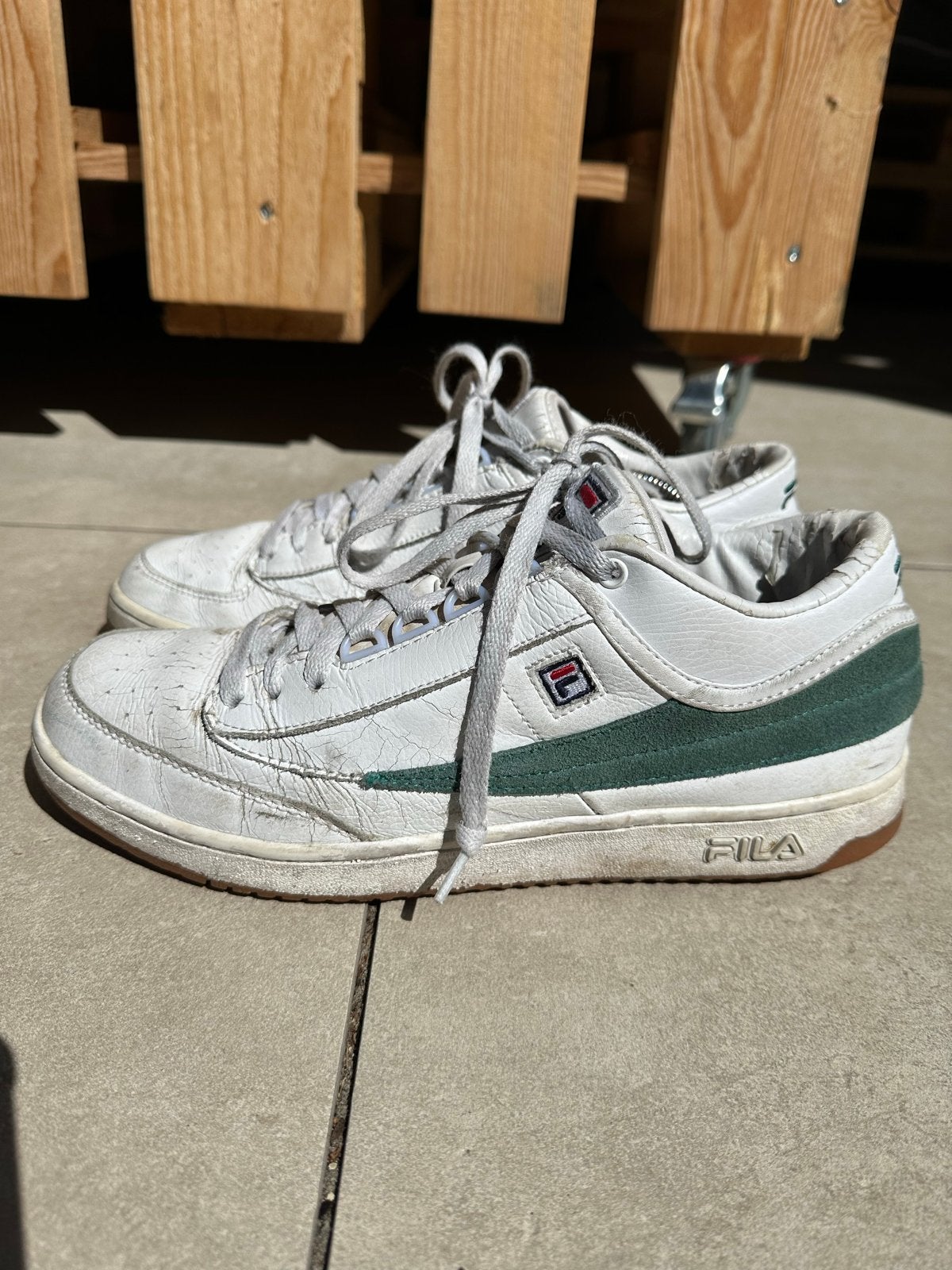 Witte Fila sneakers maat 45, Ophalen of Verzenden, Gedragen, Wit, Sneakers of Gympen
