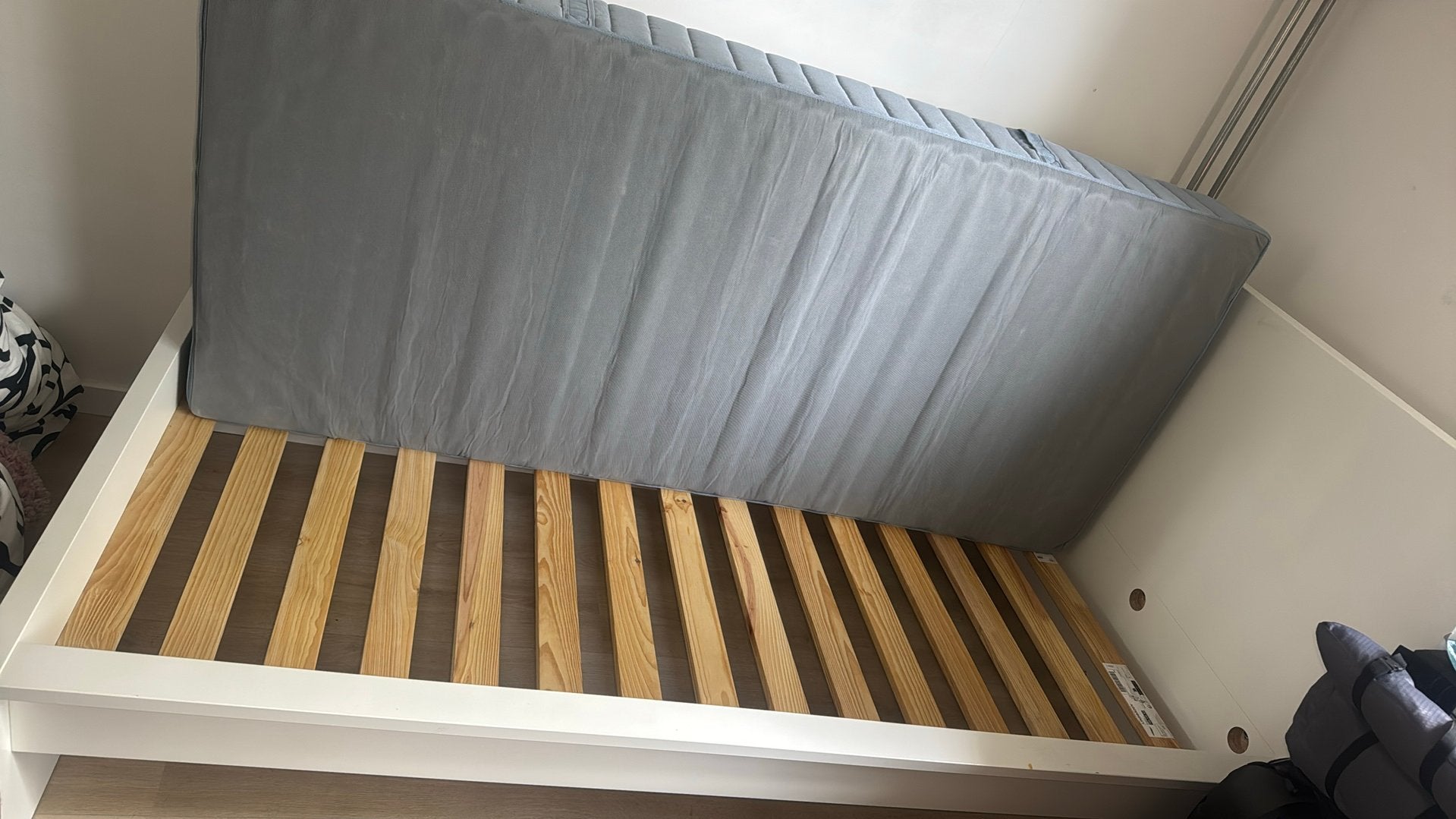 Malm bed 90/200, 90 cm, Eenpersoons, Wit, Ophalen of Verzenden
