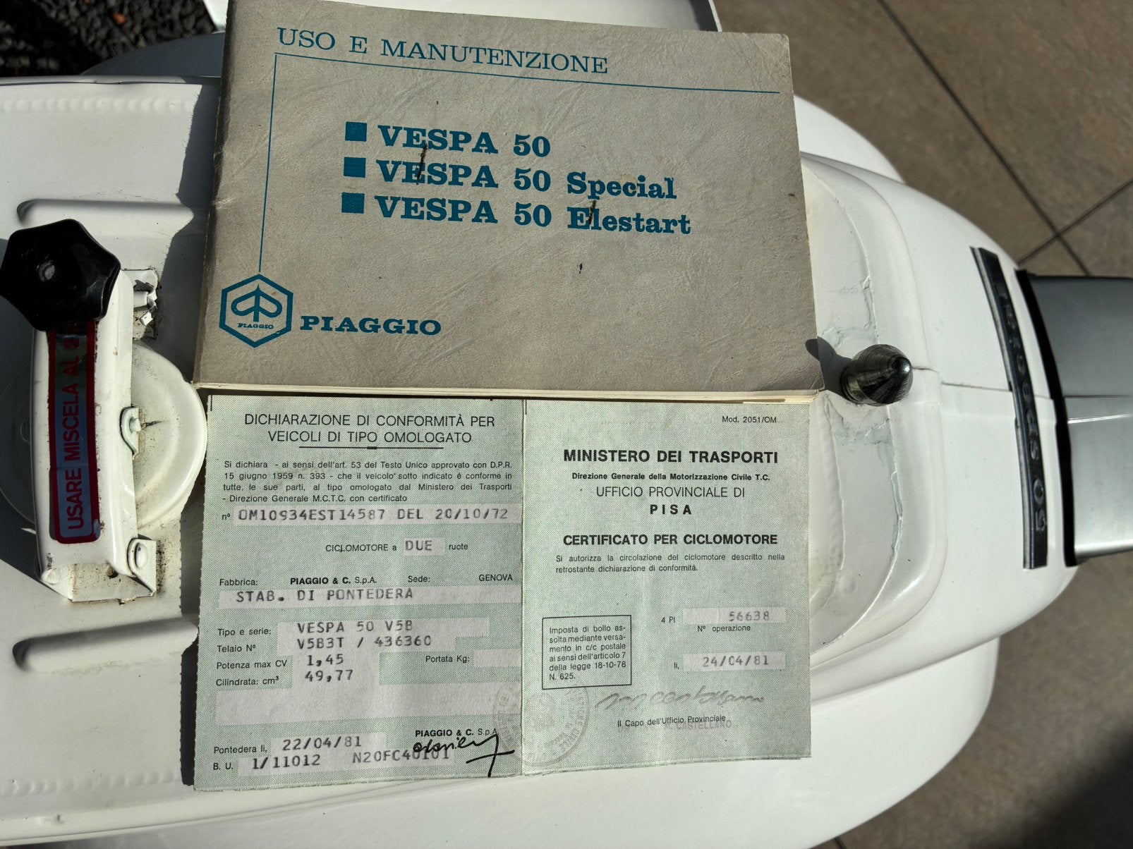 45 jarig unieke Vespa 50 Special 1.750 km volledig origineel, Ophalen, Overige modellen, Maximaal 45 km/u, Nieuw