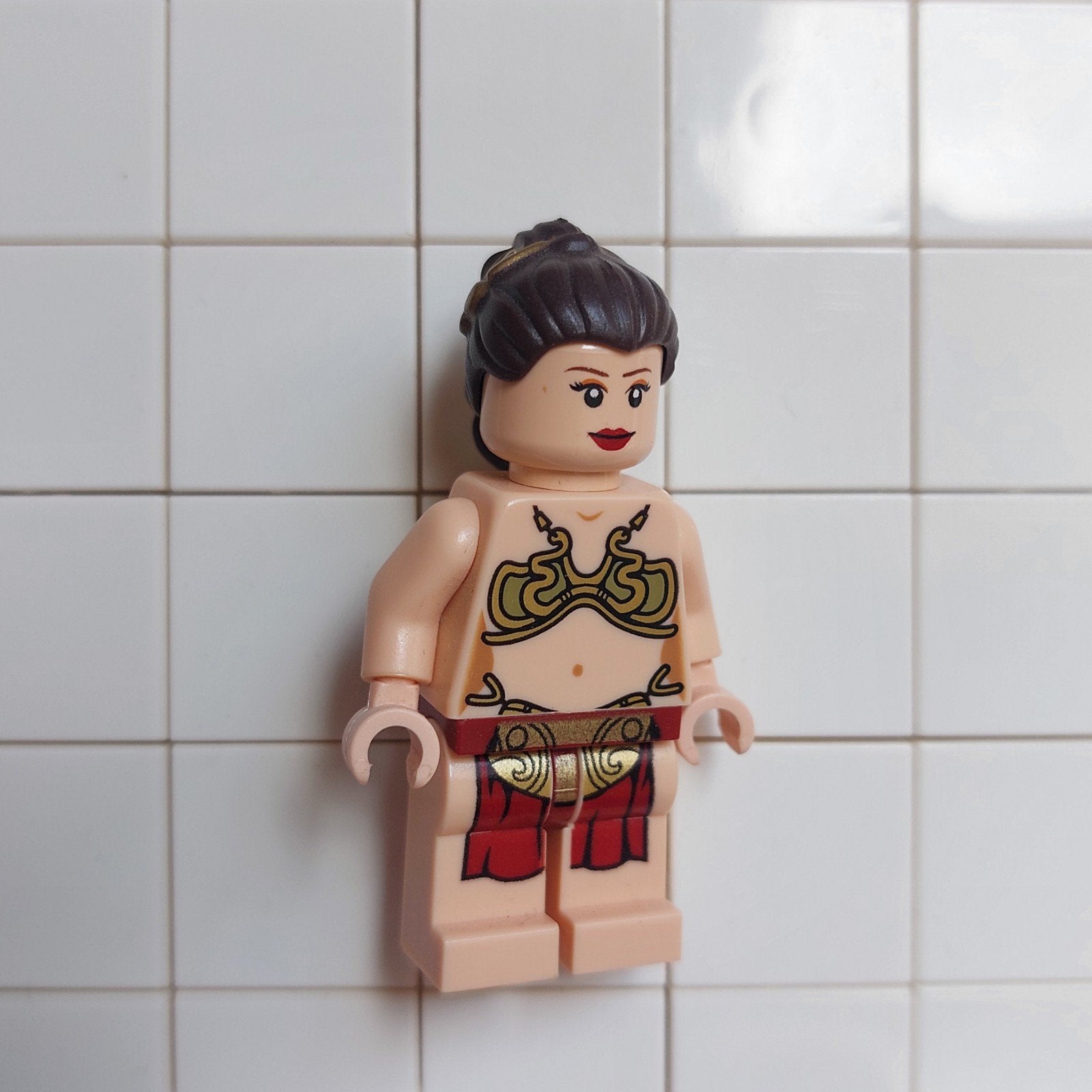 LEGO Star Wars Minifig - Slave Leia Organa - sw0485, Ophalen of Verzenden, Zo goed als nieuw