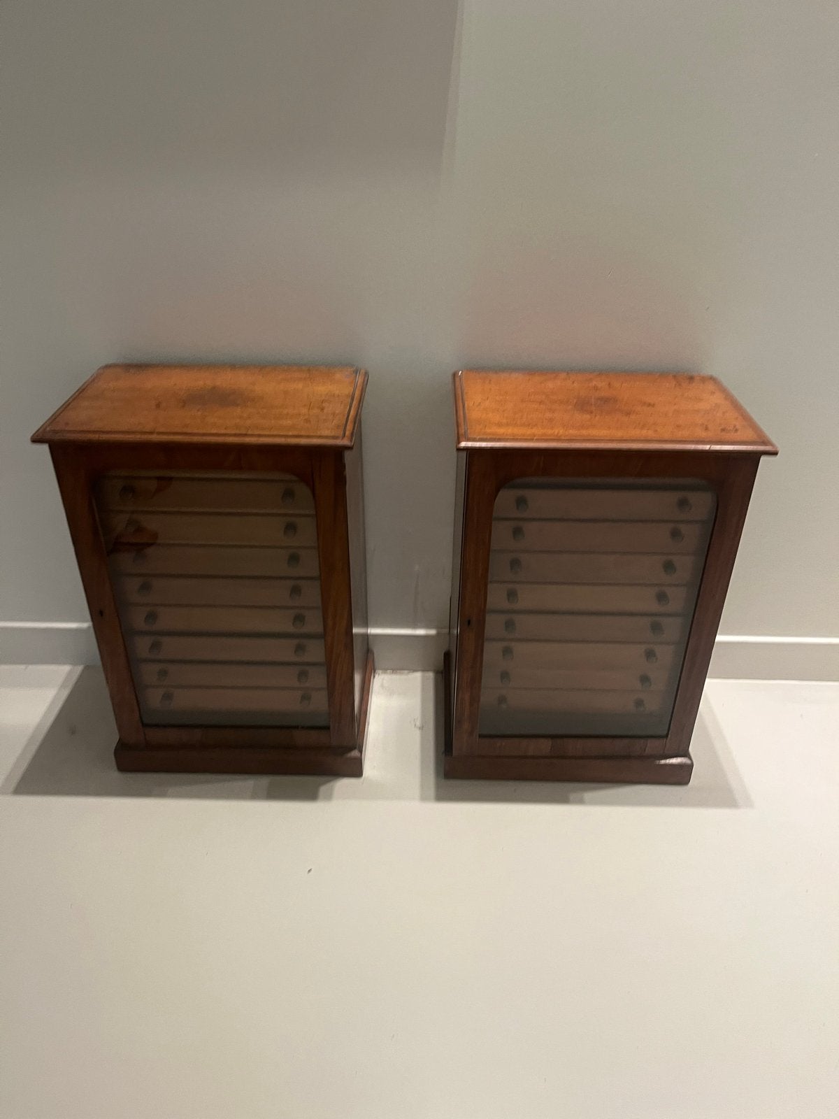 Antieke Engelse insectenkastjes (set van 2), Antiek en Kunst, Antiek | Meubels | Kasten, Ophalen