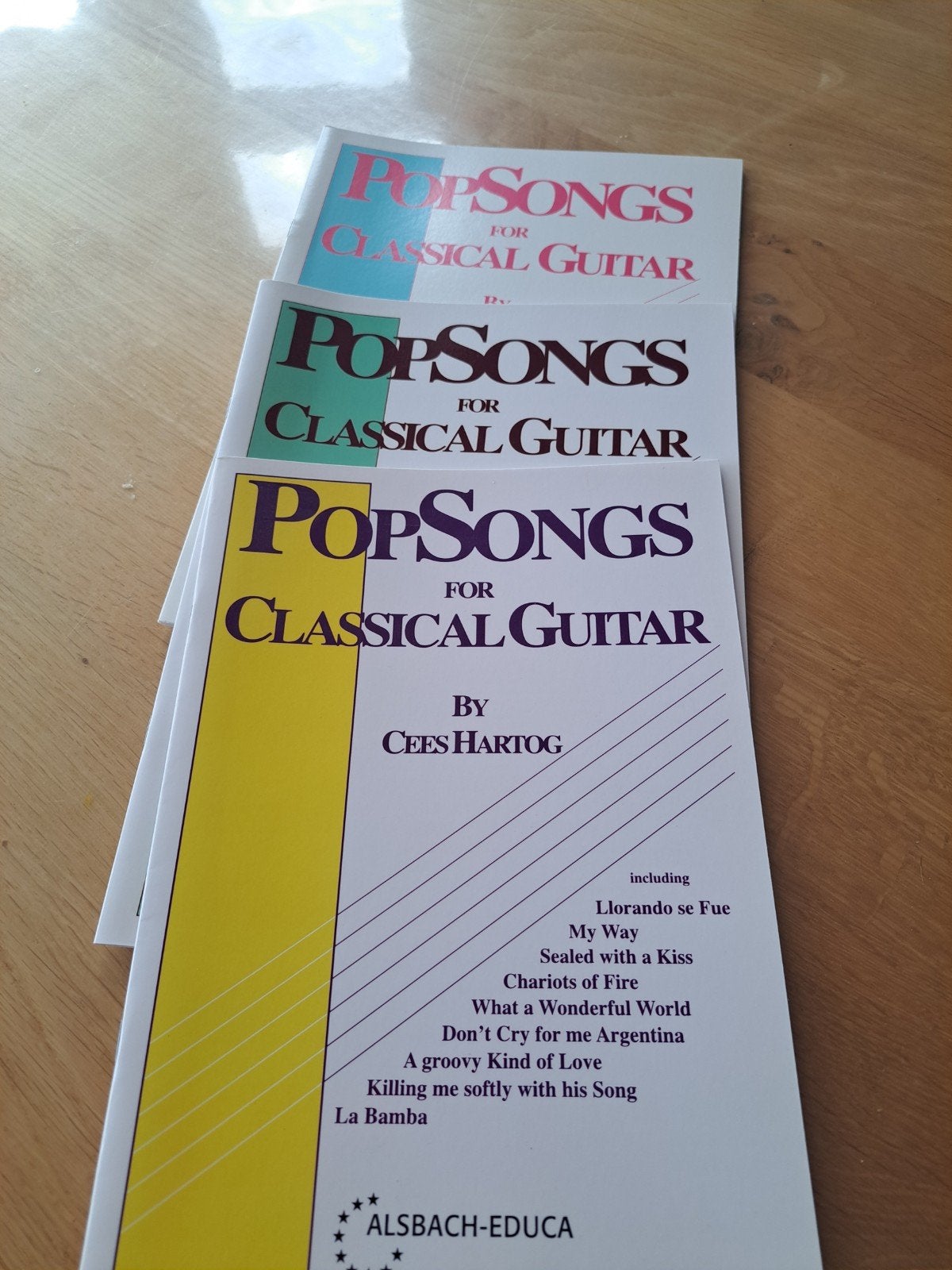 Popsongs voor Klassieke Gitaar - Cees Hartog (Deel 1- 3), Gitaar, Les of Cursus, Nieuw, Ophalen of Verzenden