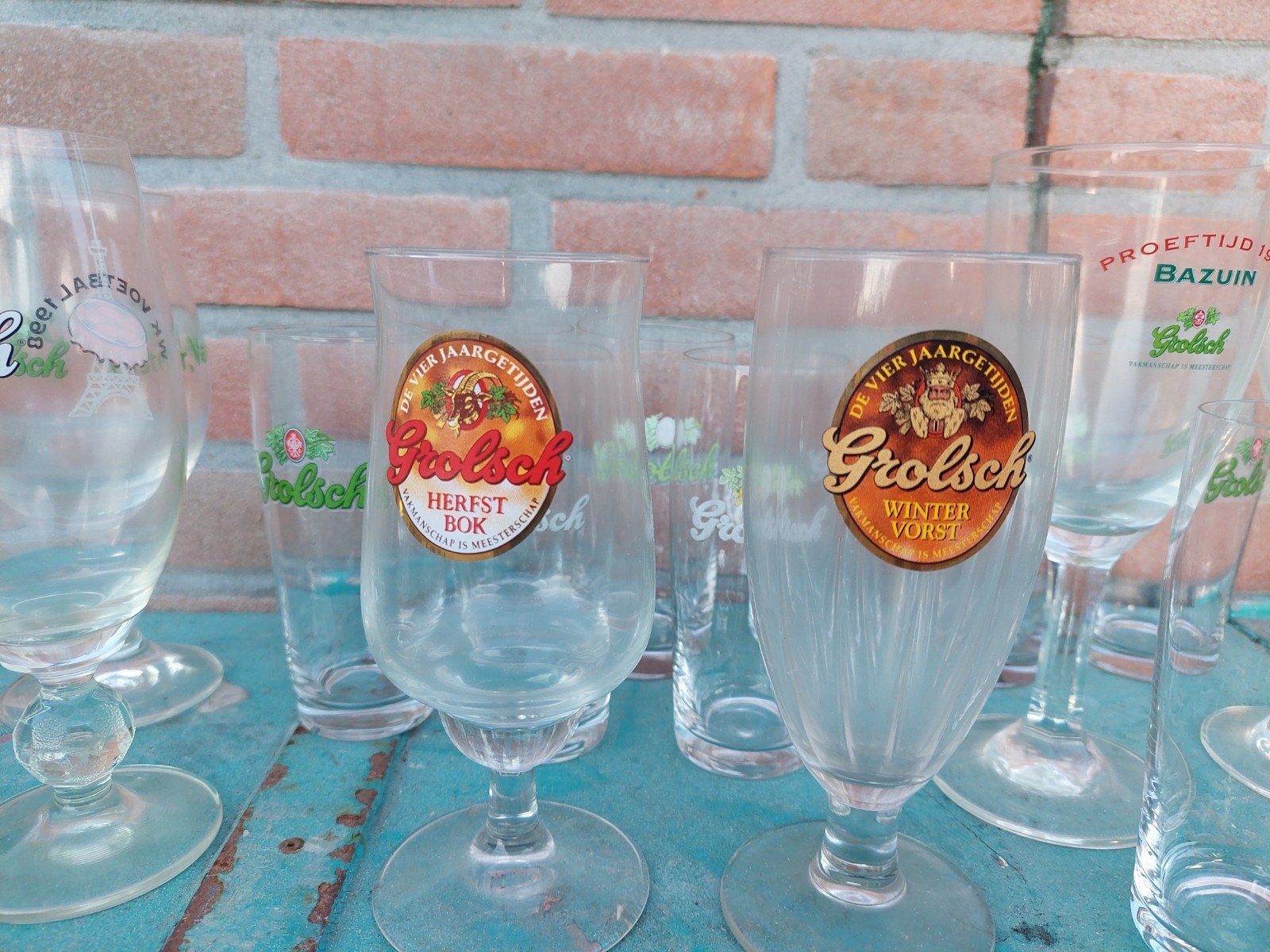 Grolsch bierglazen, Verzamelen, Ophalen, Zo goed als nieuw, Bierglas