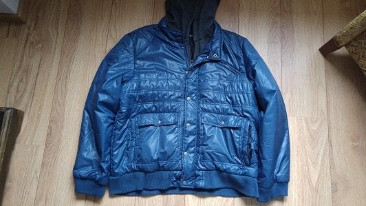 Blauwe Guess winterjas maat L, Maat 52/54 (L), Blauw, Ophalen of Verzenden, Guess