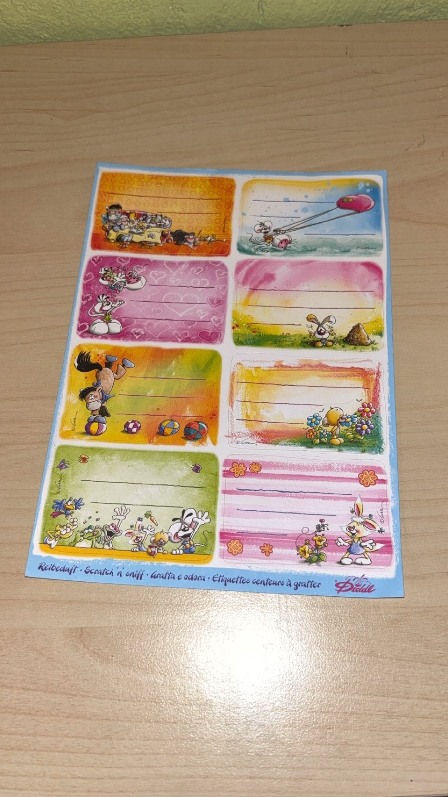 Diddl stickervel school boek etiketten, Ophalen of Verzenden, Diddl, Nieuw, Papier, Kaart of Schrift