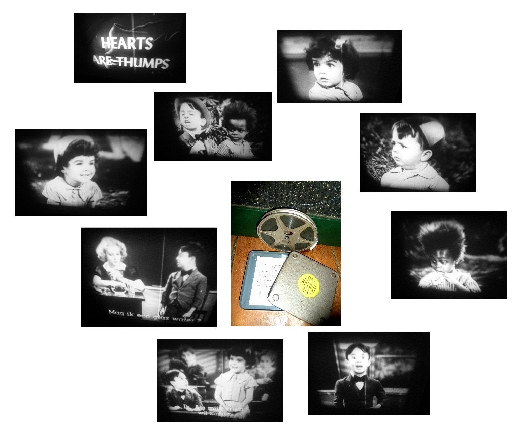 8mm film N8 our gang 1937 HEARTS ARE TRUMPS zw w silent, Audio, Tv en Foto, Filmrollen, Ophalen of Verzenden, 8mm film