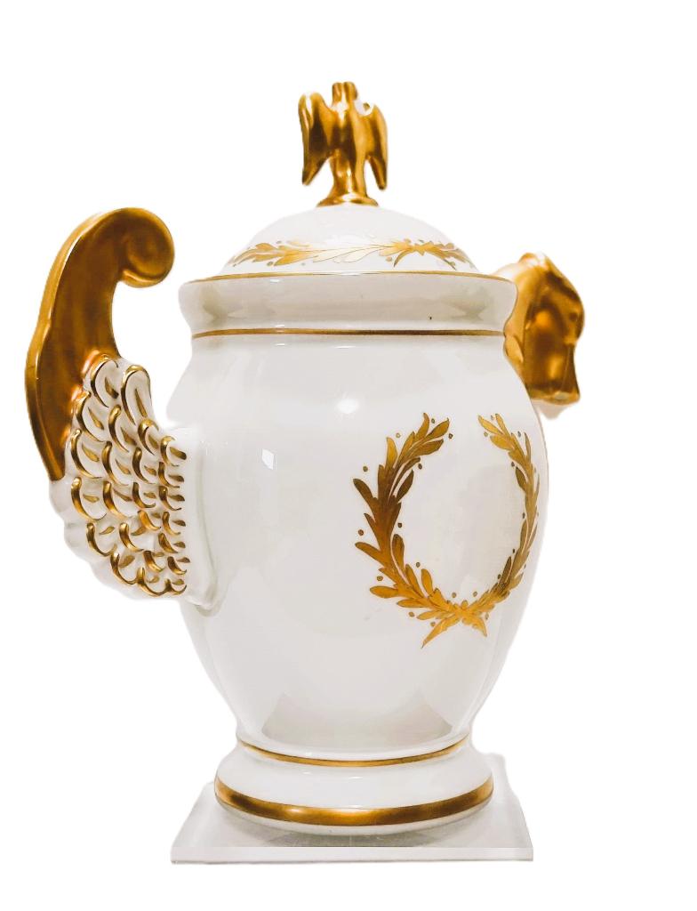 Franse koffiepot in Empire stijl - Limoges - 24K, Ophalen of Verzenden