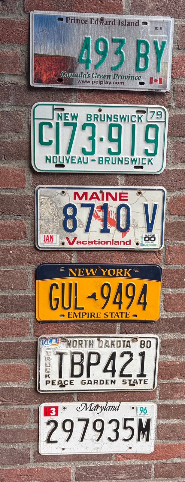 Kentekenplaten/Licence plates Canada & USA, Ophalen of Verzenden, Gebruikt, Auto's