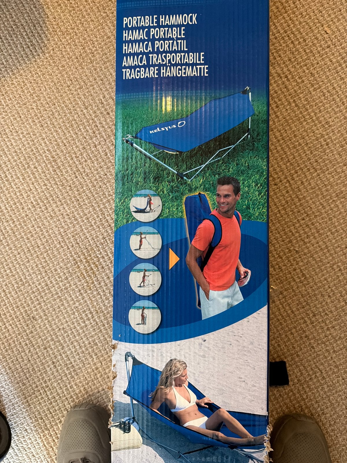 Kelsyus Draagbare Hangmat, nieuw uit de doos!, Ophalen, Nieuw, Eenpersoons, Met standaard