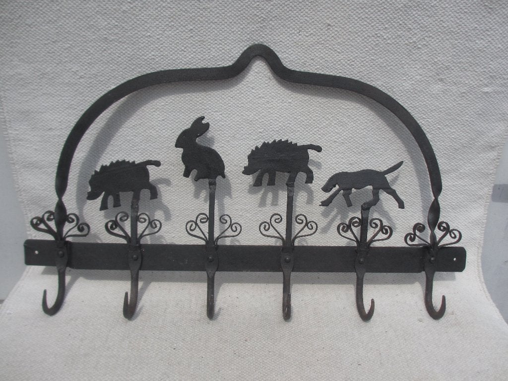 Vintage smeedijzeren Wildkroon / kapstok jaren 50/60, Antiek en Kunst, Ophalen of Verzenden