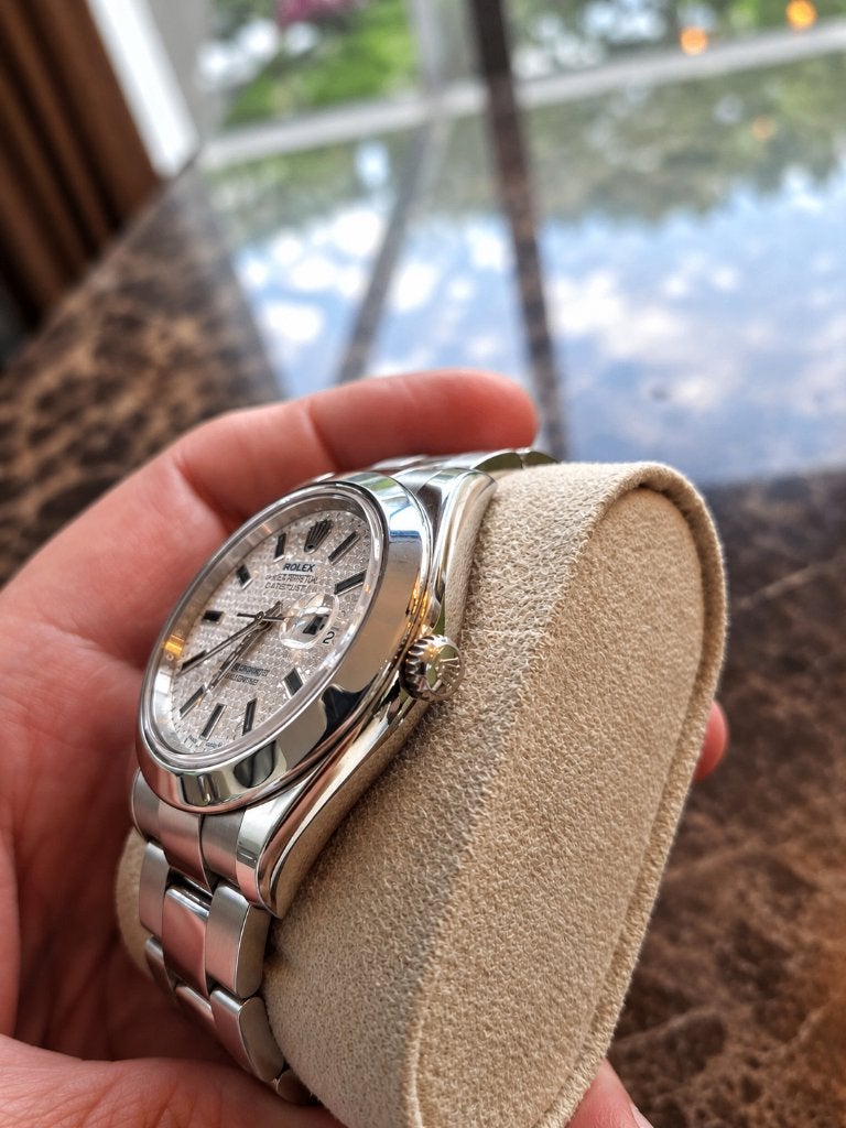 ROLEX DATEJUST 41MM  DIAMANTEN PLAAT GOEDKOOPSTE IN EUROPA, Staal, Polshorloge, Ophalen of Verzenden, Zo goed als nieuw