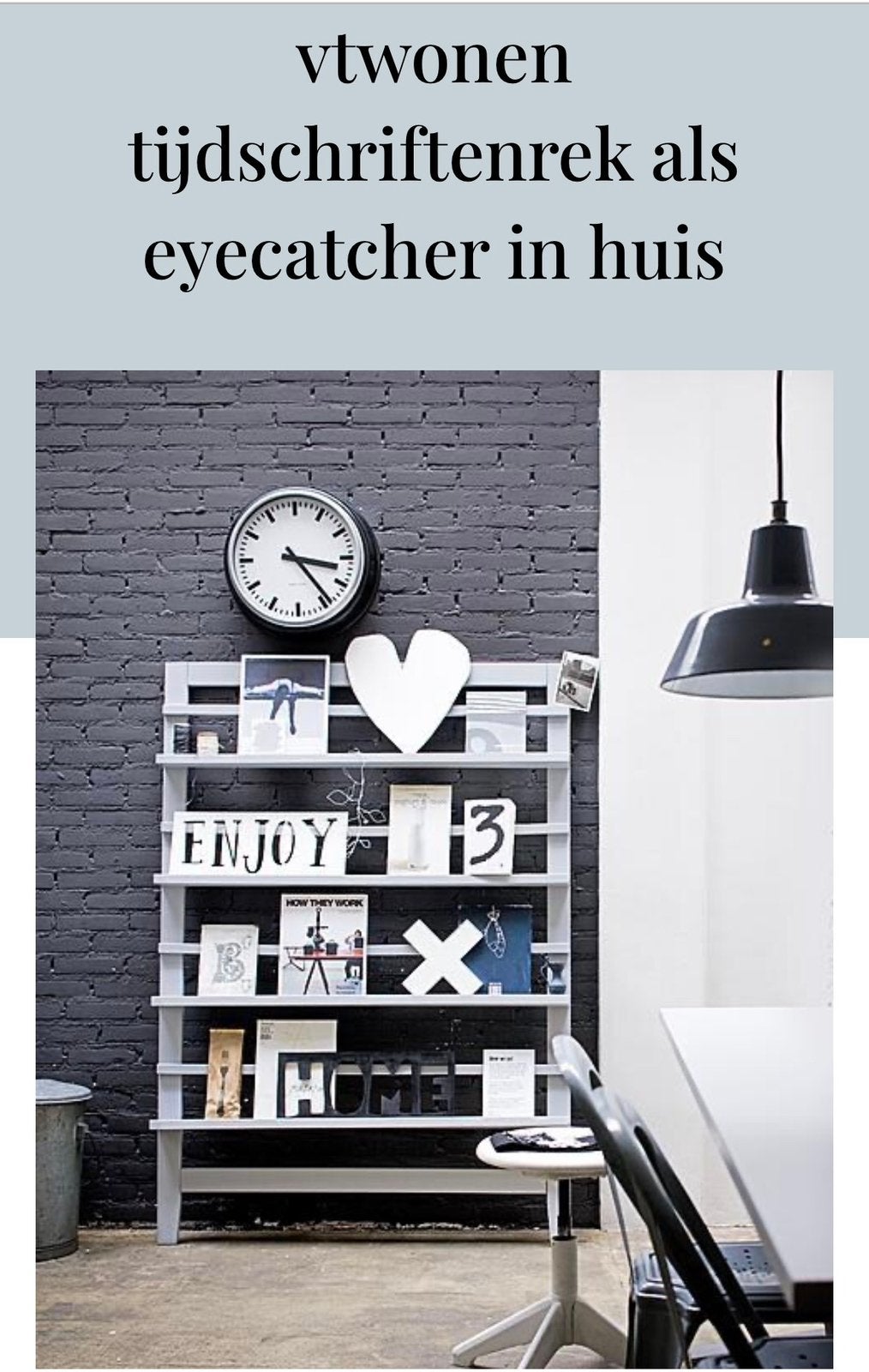 VT Wonen, wandrek voor tijdschriften/boeken, etc, Ophalen, Gebruikt, 100 tot 150 cm, Minder dan 25 cm