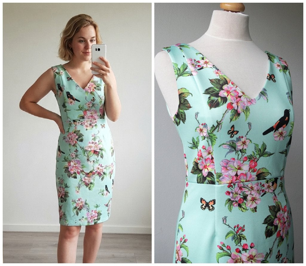 Smashed Lemon - prachtige bloemen jurk mint - maat 36, Verzenden, Zo goed als nieuw, Smashed Lemon, Maat 36 (S)