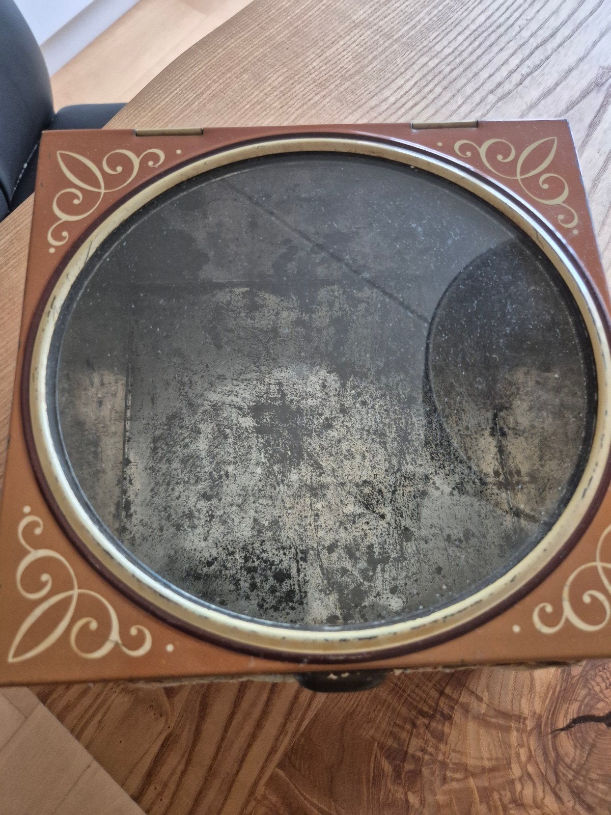 vintage winkelblik, met vensterglas, Ophalen of Verzenden