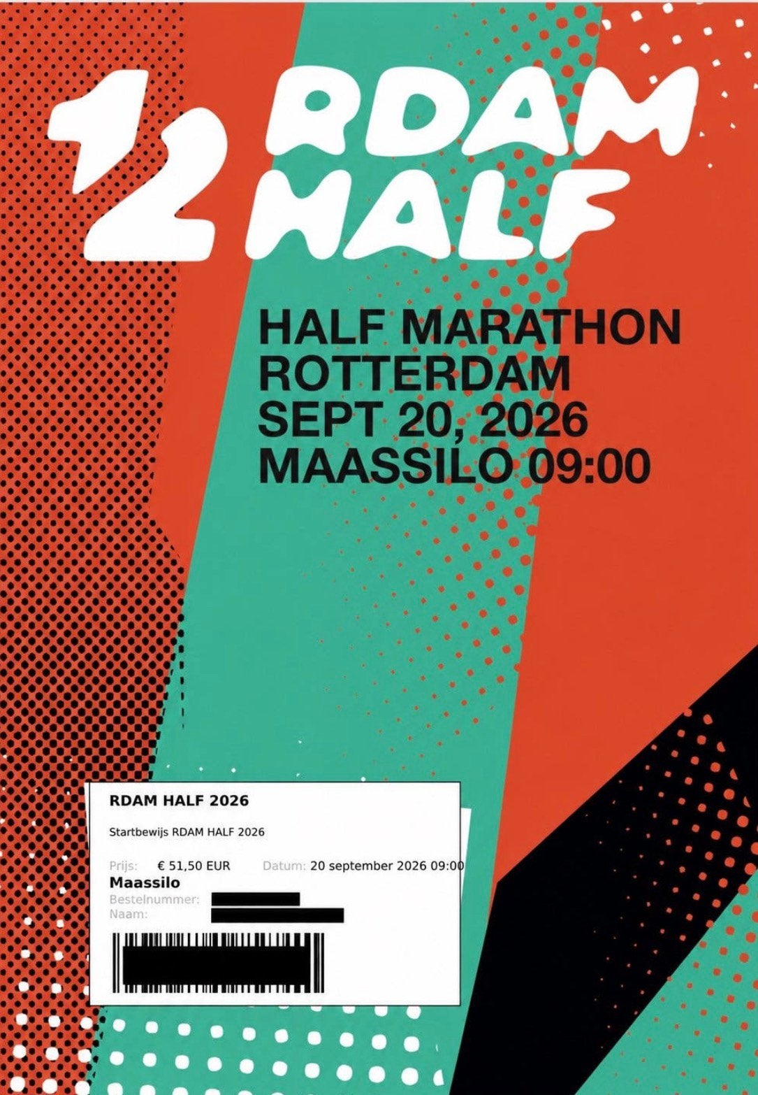 Rotterdam halve marathon, Ophalen of Verzenden, Zo goed als nieuw, Overige onderwerpen