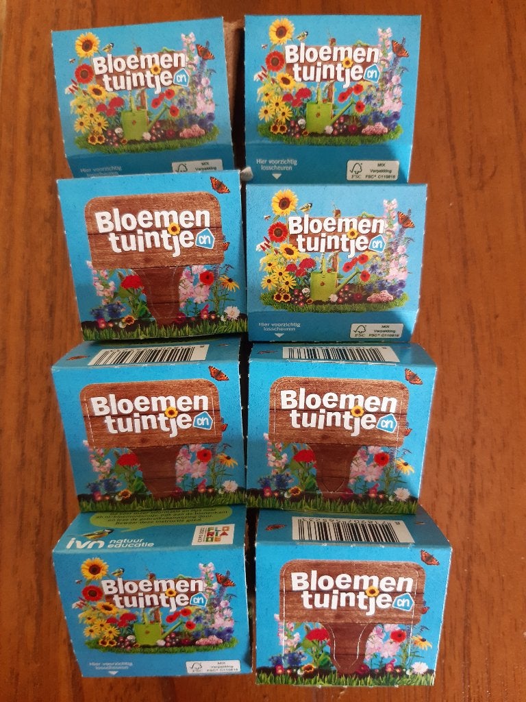 8 verschillende bloementuintjes (AH), Ophalen of Verzenden, Volle zon, Zaad