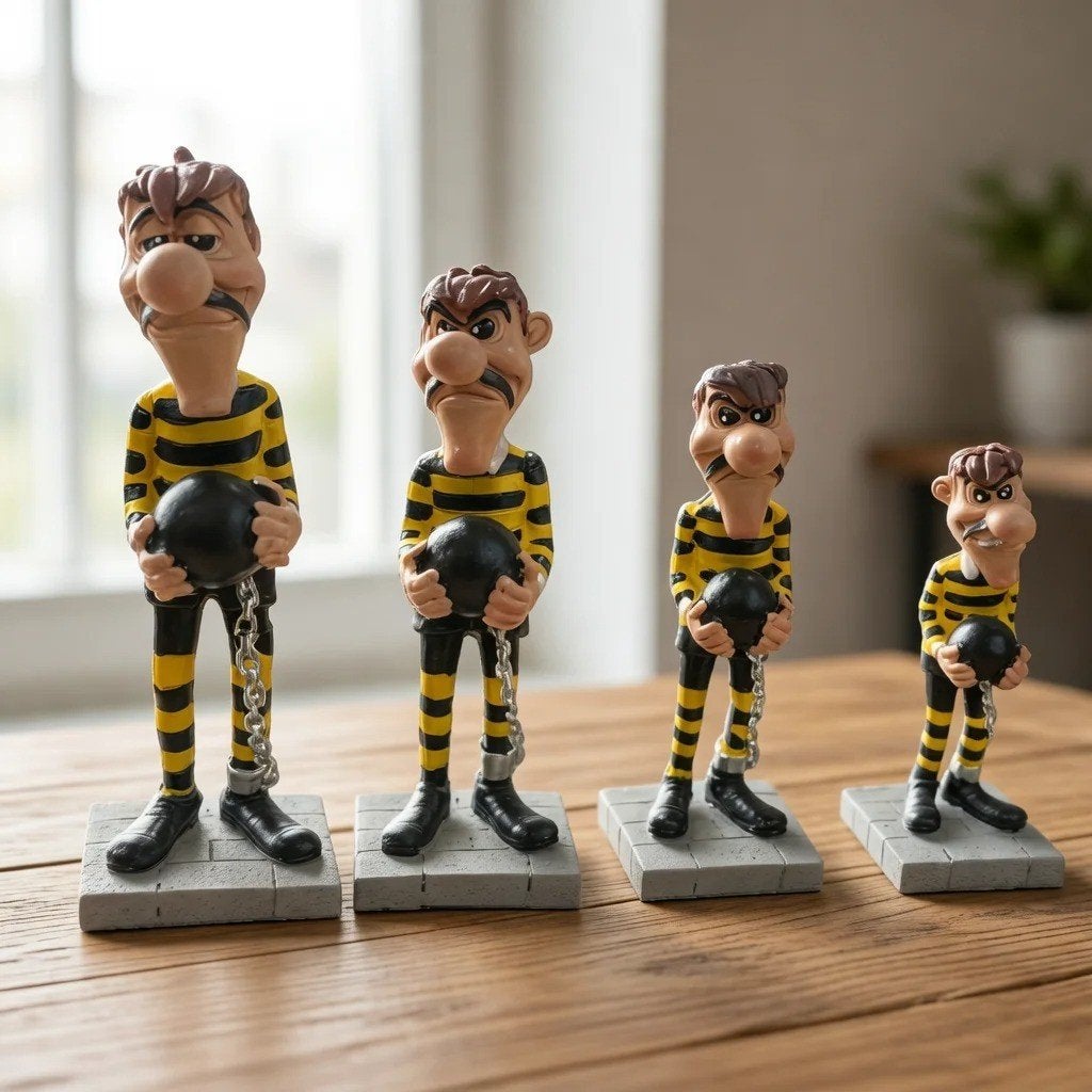 Vintage collectors figuren set The Daltons 4 stuks 10-15.6cm, Verzamelen, Ophalen of Verzenden, Nieuw