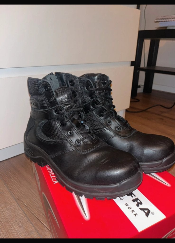 Schoenen met stalenneus Cofra, Zwart, Ophalen of Verzenden, Zo goed als nieuw, Werkschoenen