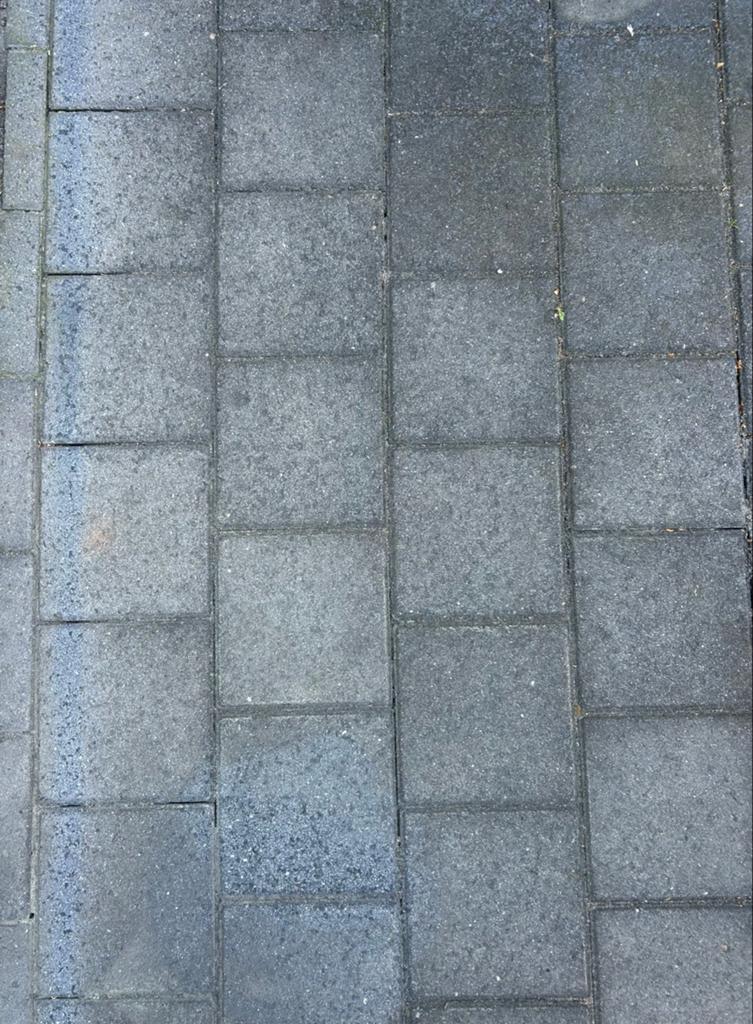 Terras klinkers vierkant antraciet/grijsblauw, Tuin en Terras, Tegels en Klinkers, Ophalen, Gebruikt, Beton, Klinkers