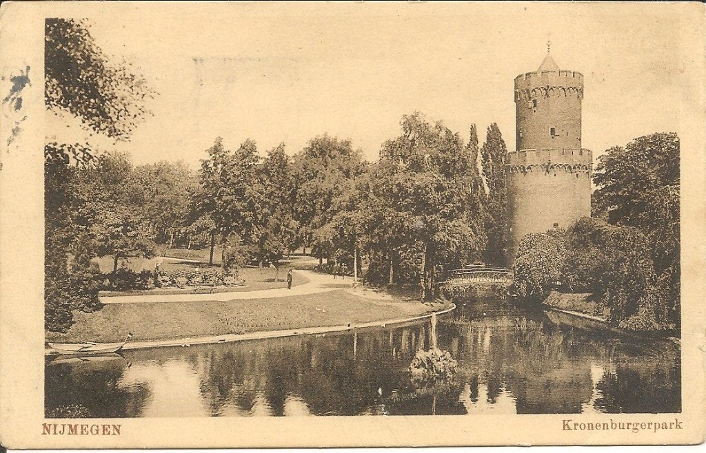 Oude Ansichtkaart Nijmegen Kronenburgerpark 1932, Ophalen of Verzenden, 1920 tot 1940, Gelopen, Gelderland