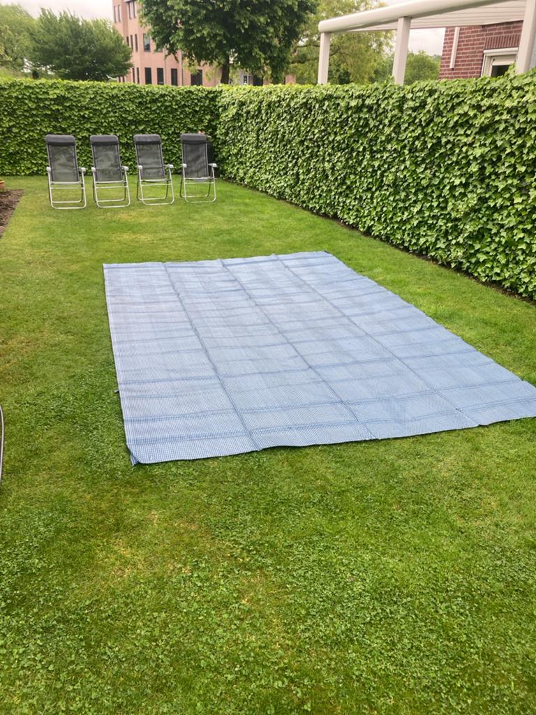 Blauw grondkleed /tenttapijt, Ophalen, Gebruikt