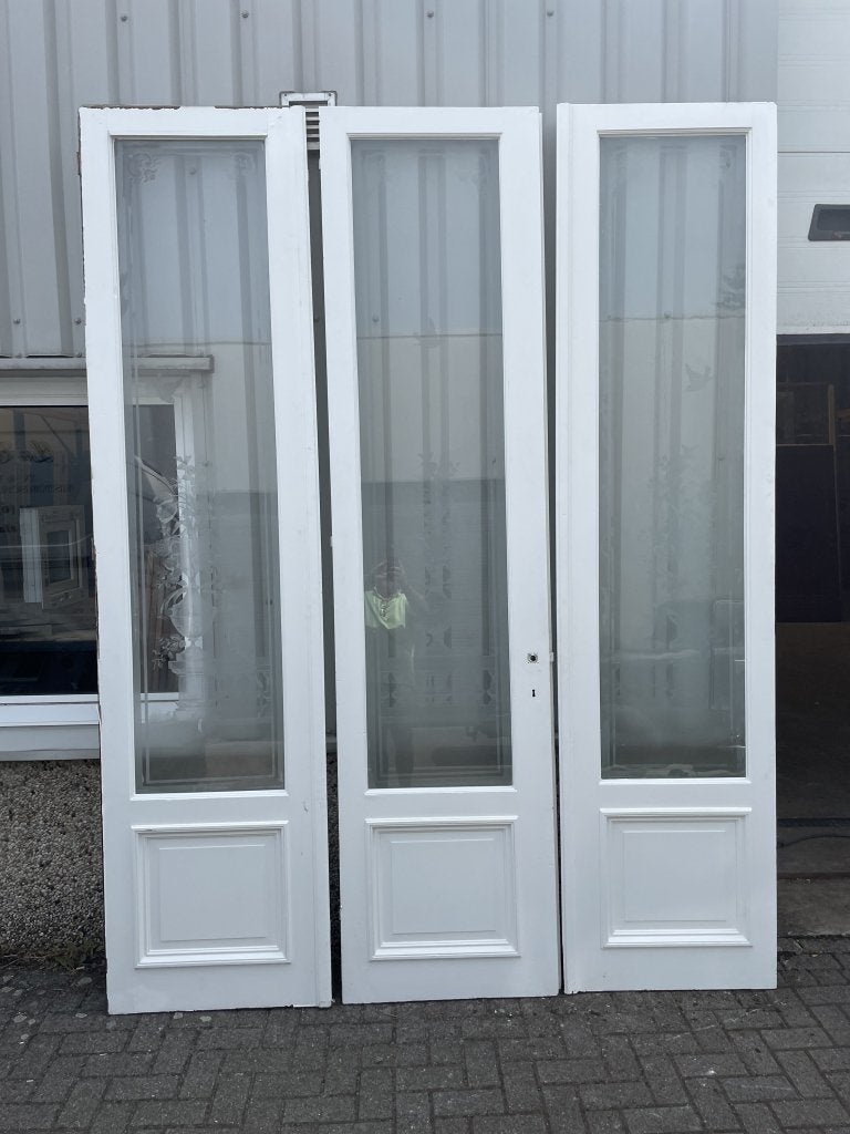 Prachtige ensuitedeuren ( 3-luik) met geëtst glas, La belle porte, Jurgen.hoogenboezem@gmail.com, Binnendeur, Zo goed als nieuw