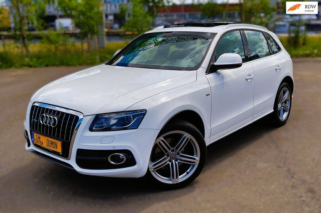 Audi Q5 3.2 FSI Quattro S Line Pano Leer S-Tronic Camera, Gebruikt, Beige, Wit, Bedrijf