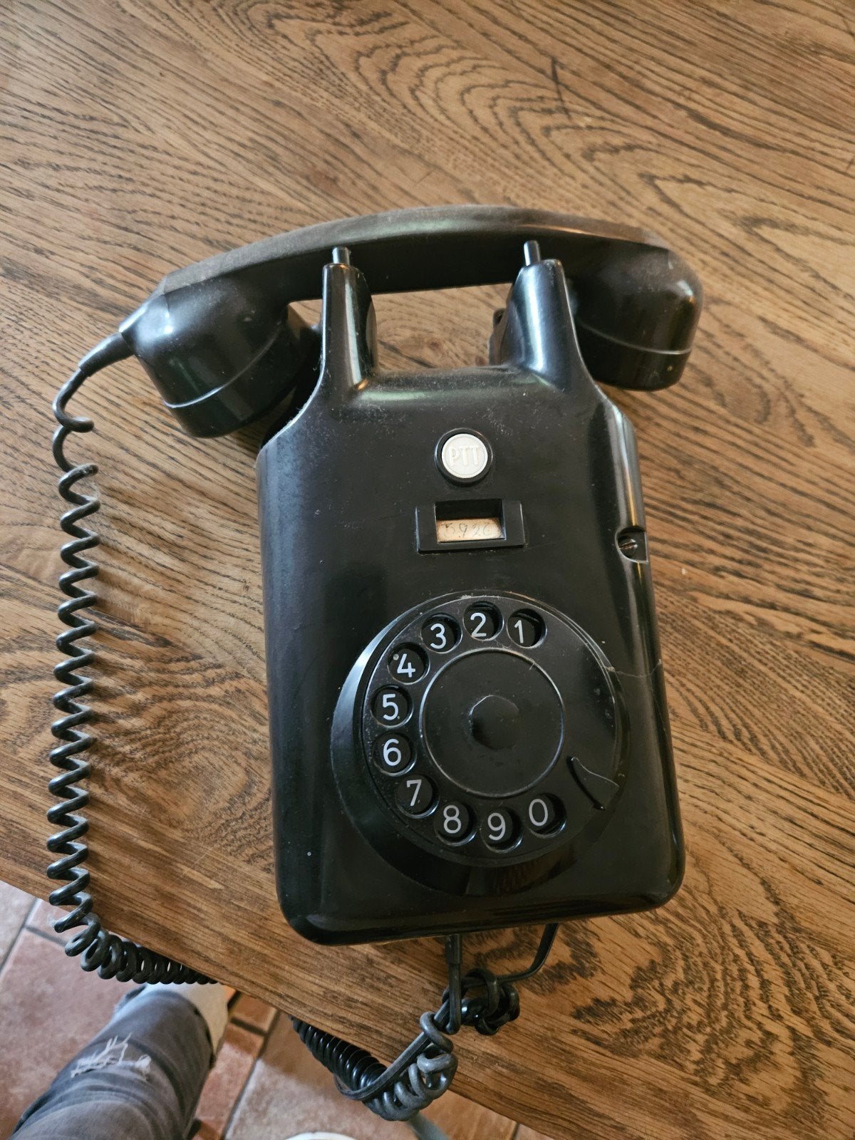 Vintage PTT Bakelieten Hangtelefoon met Draaischijf, Ophalen of Verzenden