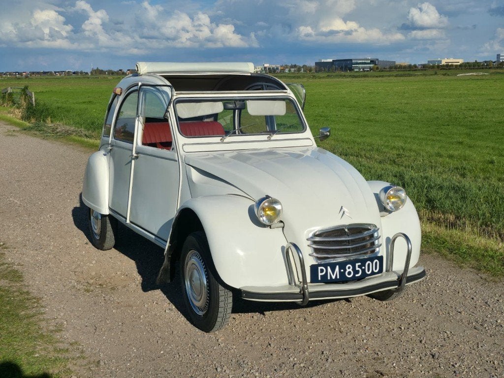 Citroën 2CV 1966 | AZAM | Recent onderhouden | APK-vrij, Voorwielaandrijving, Cabriolet, 4 stoelen, Wit