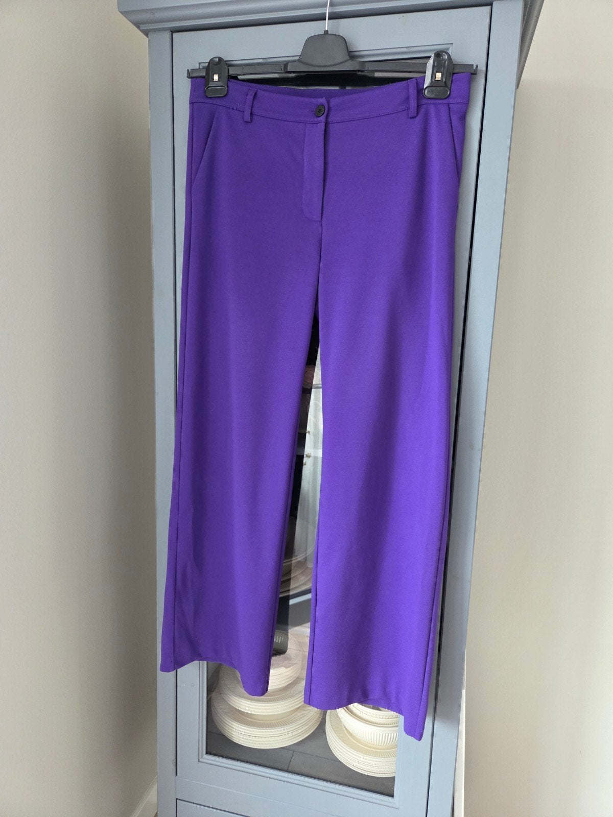 Freequent Nanni paarse pantalon broek maat 44 XL, Paars, Maat 42/44 (L), Ophalen of Verzenden, Zo goed als nieuw