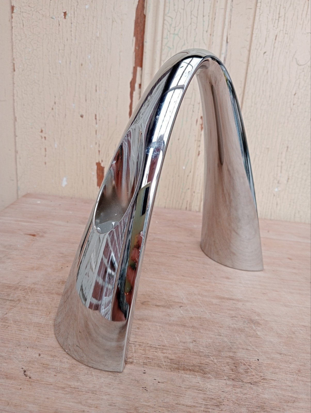 Stelton kandelaar, chroom, 20 cm hoog, Ophalen of Verzenden