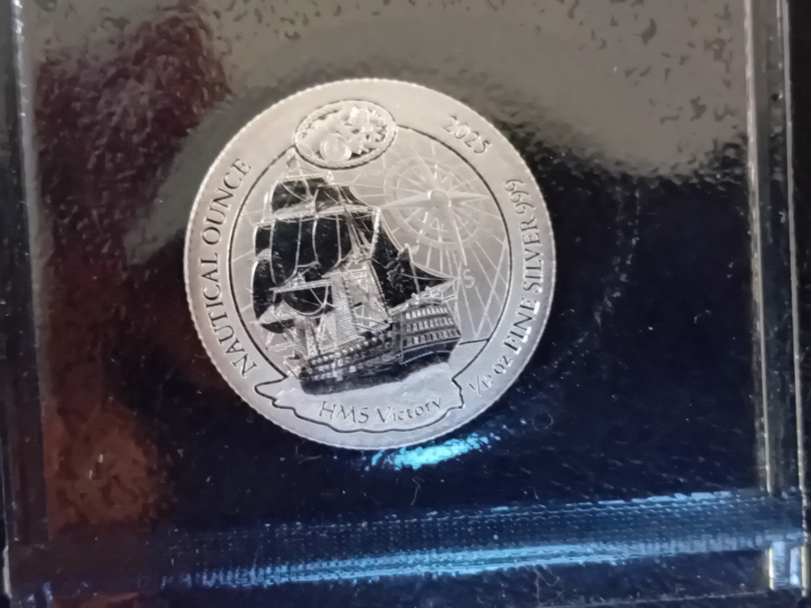 HMS Victory 1/12 oz Fijn Zilver 999 Munt Rwanda, Ophalen of Verzenden, Zilver
