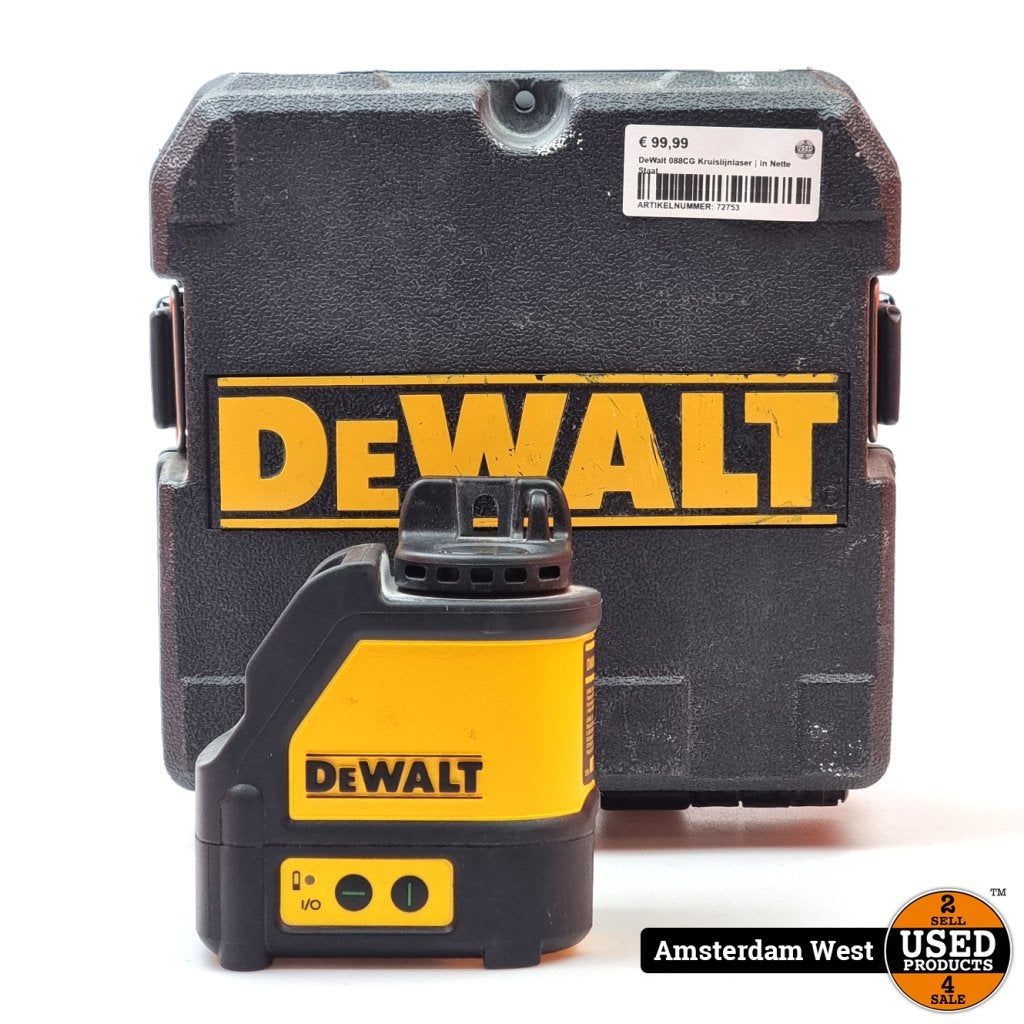DeWalt 088CG Kruislijnlaser | In Nette Staat, Doe-het-zelf en Verbouw, Meetapparatuur, Dewalt, Gebruikt, Support@dewalt.com, 701 E. Joppa Road
Towson, MD 21286
USA