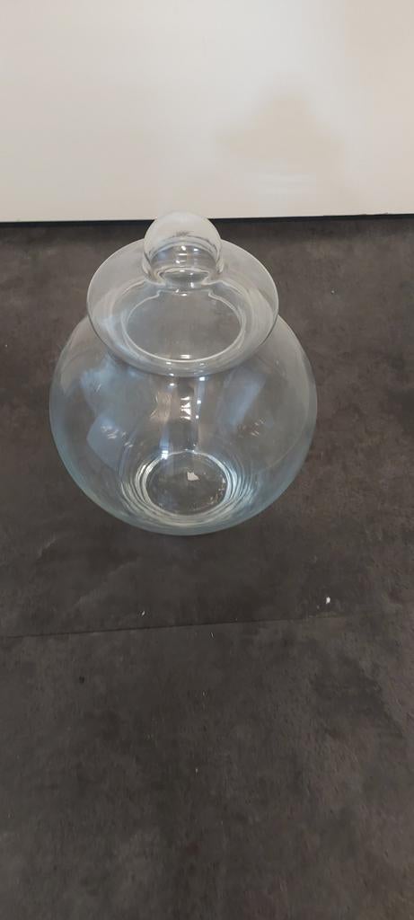 Glazen pot met deksel - Decoratieve opberger, Ophalen, Zo goed als nieuw, Glas, Modern