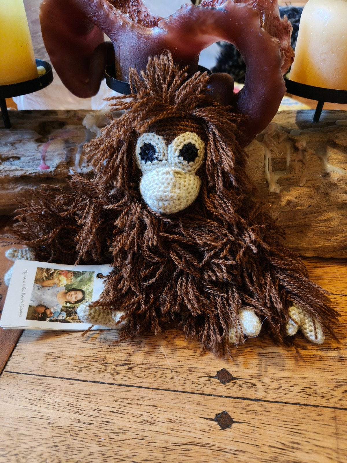 Gehaakte Orang-oetan Knuffel - The Orangutan Doll Project, Overige merken, Overige karakters, Ophalen of Verzenden, Zo goed als nieuw