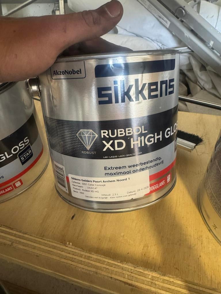 Sikkens Rubbol XD High Gloss Lak - 2.5L LN.02.47, Overige kleuren, Ophalen of Verzenden, Zo goed als nieuw, Lak