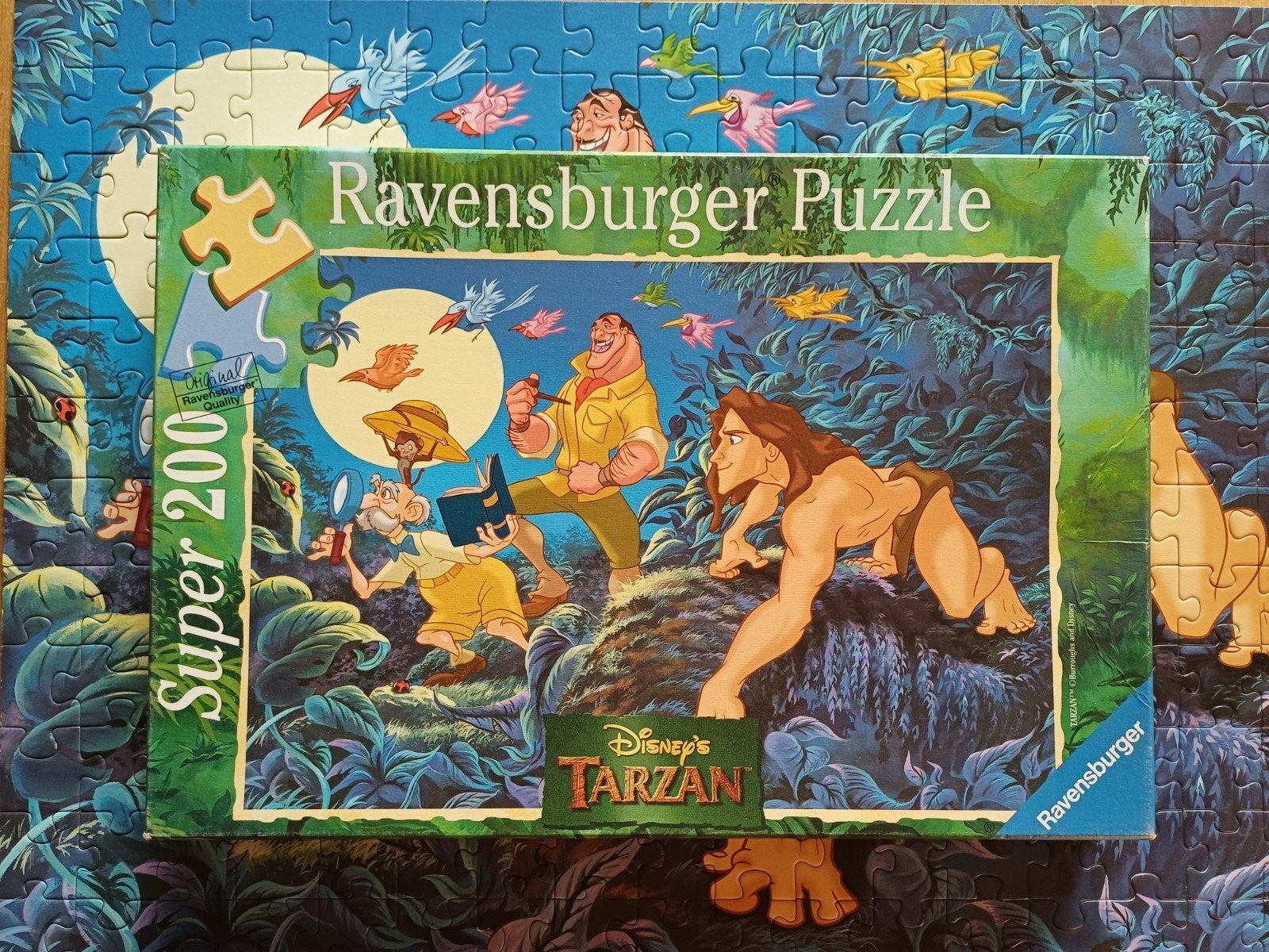 Puzzel 200 stukjes Tarzan, Disney, Ophalen of Verzenden, Meer dan 50 stukjes, Zo goed als nieuw, 6 jaar of ouder
