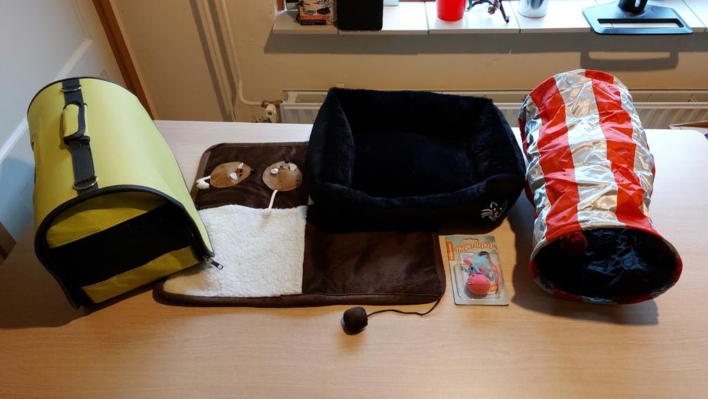 katten reis/draagtas-katten mand-speelkleed-tunnel-speeltjes, Dieren en Toebehoren, Ophalen of Verzenden, Nieuw