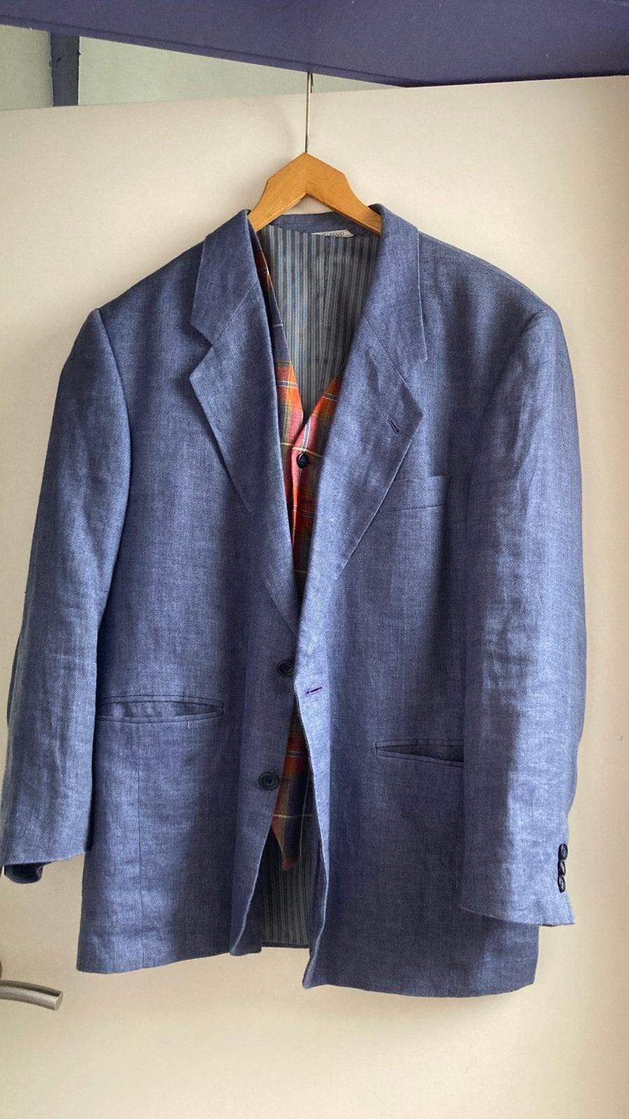 René Lezard Excess Linnen Colbert Maat L met Gilet, Verzenden, Gedragen, Maat 52/54 (L), Blauw