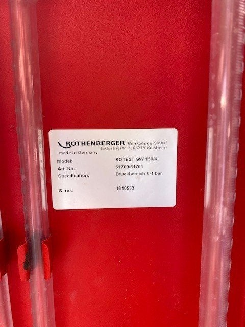 Rothenberger ROTEST GW 150/4 druk- en dichtheidsmeter, Ophalen